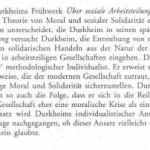 Durkheims individualistische Theorie der sozialen Arbeitsteilung
